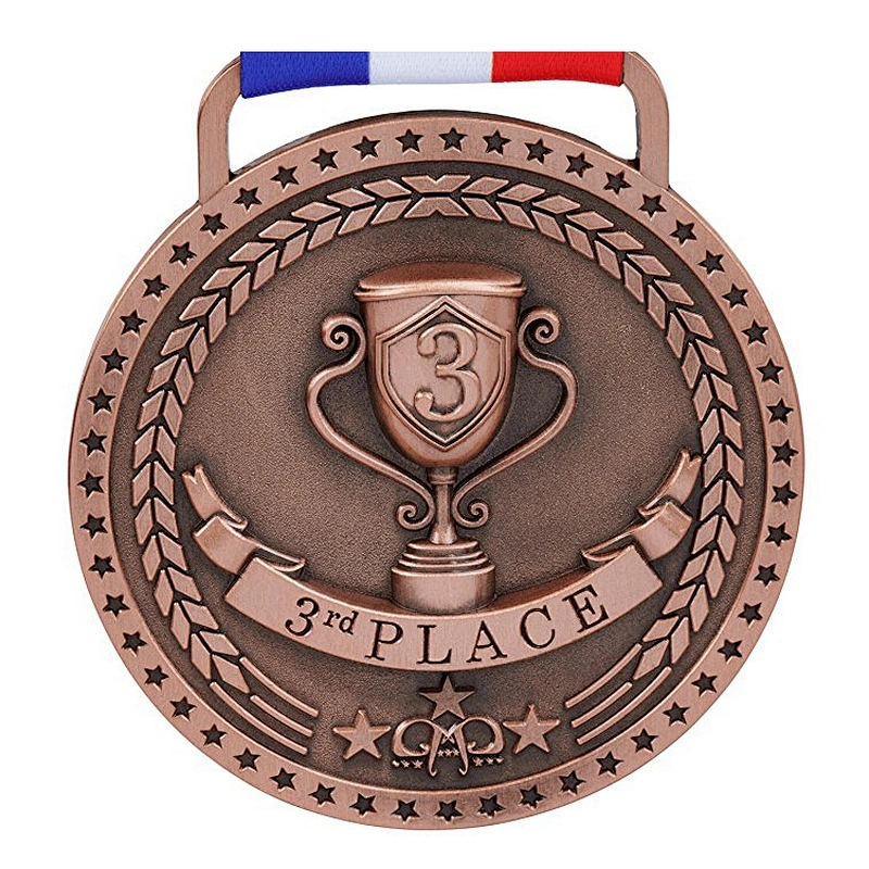 cheap metal blank ribbon hanger Gold Silver Bronze Sports Medals Custom Medal