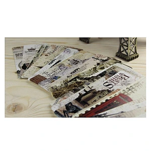 Custom Paper Paris Retro Style Bookmark 30 Pieces a Set