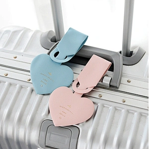 Heart Shape Personalized Blank Silicone Luggage Tags