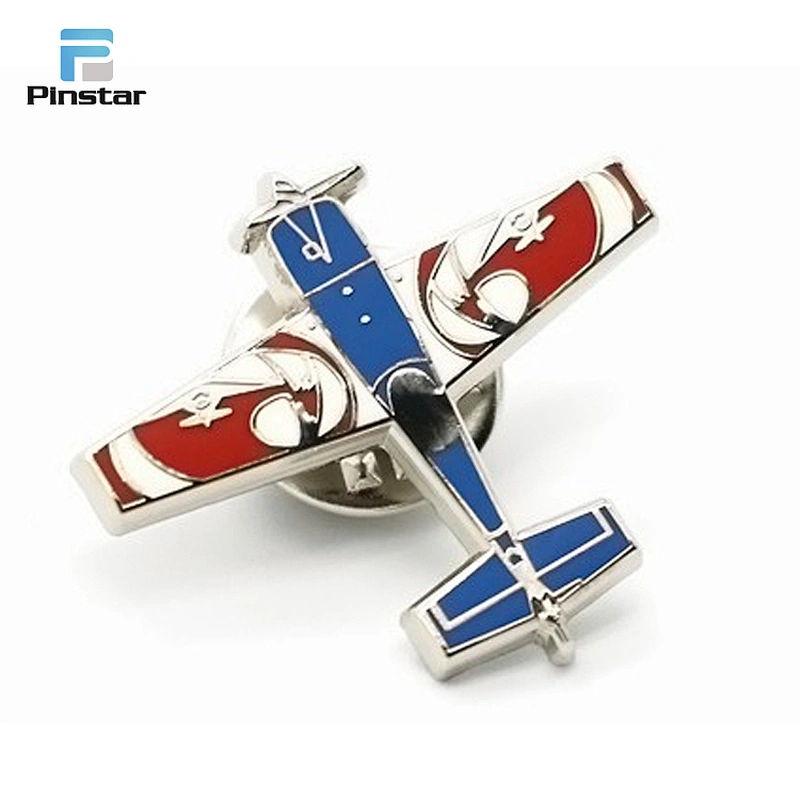 Top Quality Cute 3D Metal Lapel Airplane Pins Wholesale