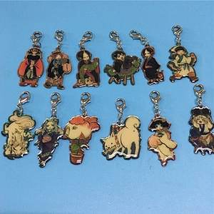 Making Cheap Promotional Gift Cartoon Keychains Custom Anime Epoxy Dome Print Bag Charm