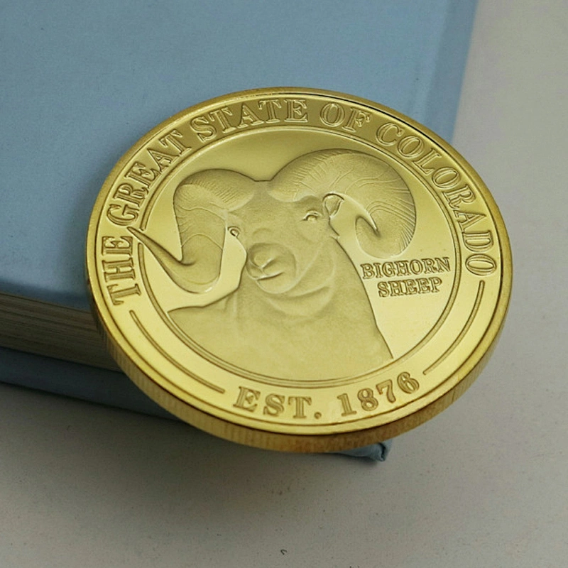 Factory Making Cheap High Quality Shiny Gold Coins Custom Logo Animal Souvenir Coin