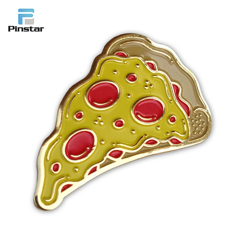 Kunshan Pizza Design Custom Soft Enamel Lapel Pins