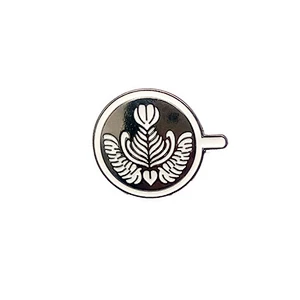 Free sample custom coffee shape metal fashion enamel lapel pin