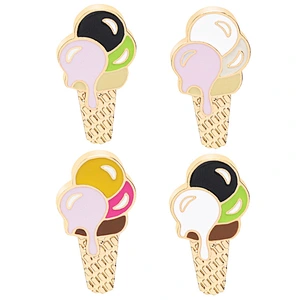 Colorful Cartoon Ice-cream Cone Lapel Pin