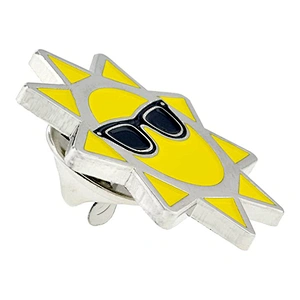 Cool Sun with Sunglasses Summer Enamel Lapel Pin