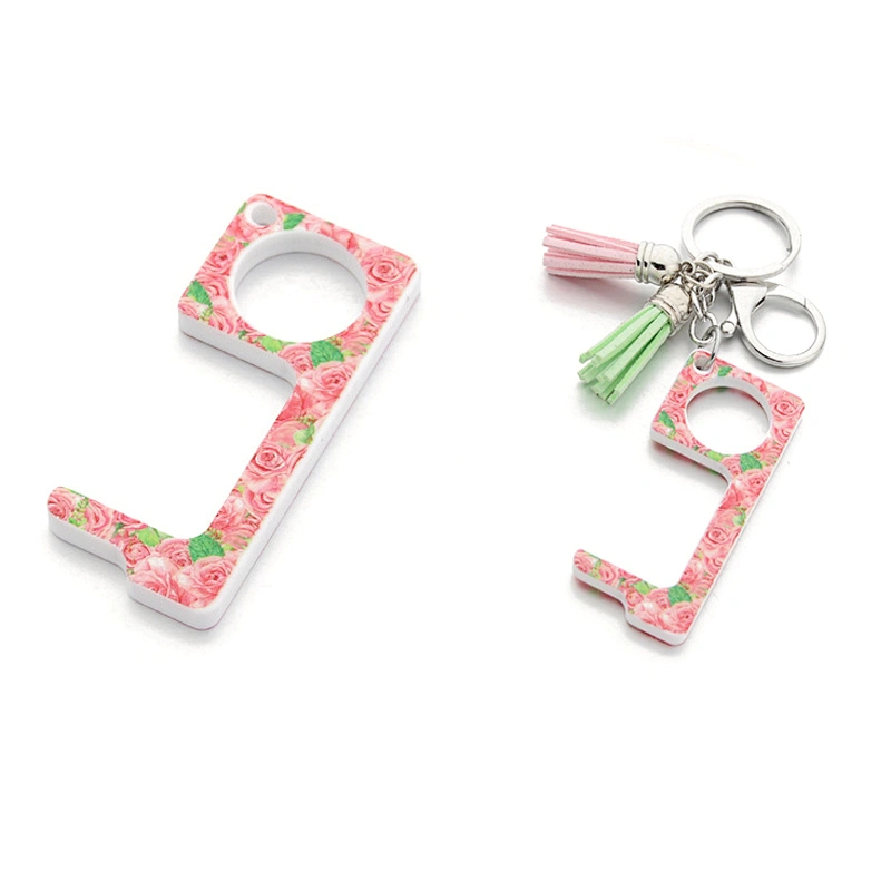 Factory Wholesale In Stock CMYK Printing Custom Logo Acrylic Hands Free Door Opener