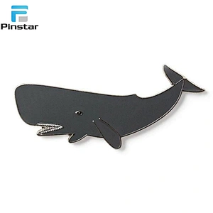 Hot-selling Fashion Custom Cute Whale Design Hard Enamel Metal Pin Badge