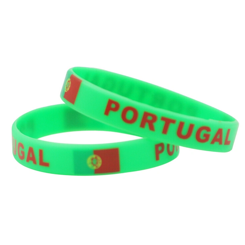 Promotional Eco-Friendly Country Usa Flags Rubber Silicone Bracelet