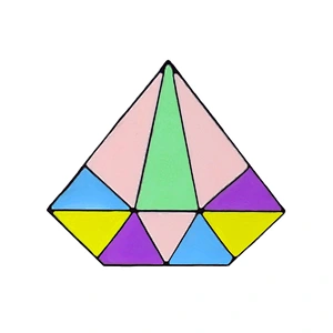 Colorful Cute Diamond Shape Lapel Pin Manufacturer