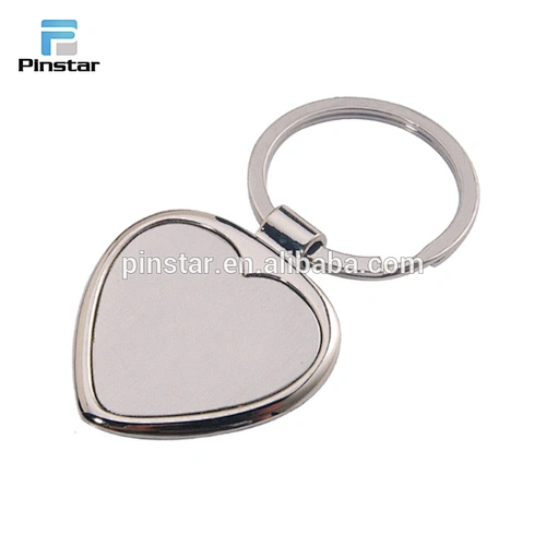 Promotional Gifts Cheap Customized Heart Shaped Blank Keychain