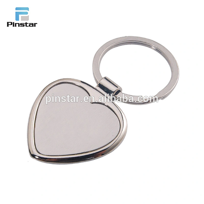Promotional Gifts Cheap Customized Heart Shaped Blank Keychain