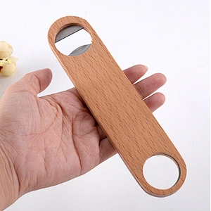 design your own customized blank wood handle wooden beer bottle opener openers