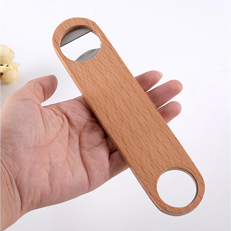 design your own customized blank wood handle wooden beer bottle opener openers