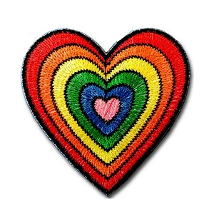 September Best Price Custom Logo Heart Shaped Iron on Embroidery Patch