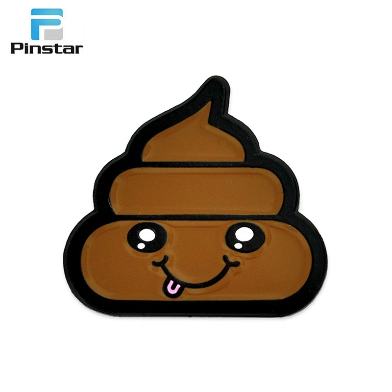 Free sample classical kids love chatting emoji metal lapel pin badges