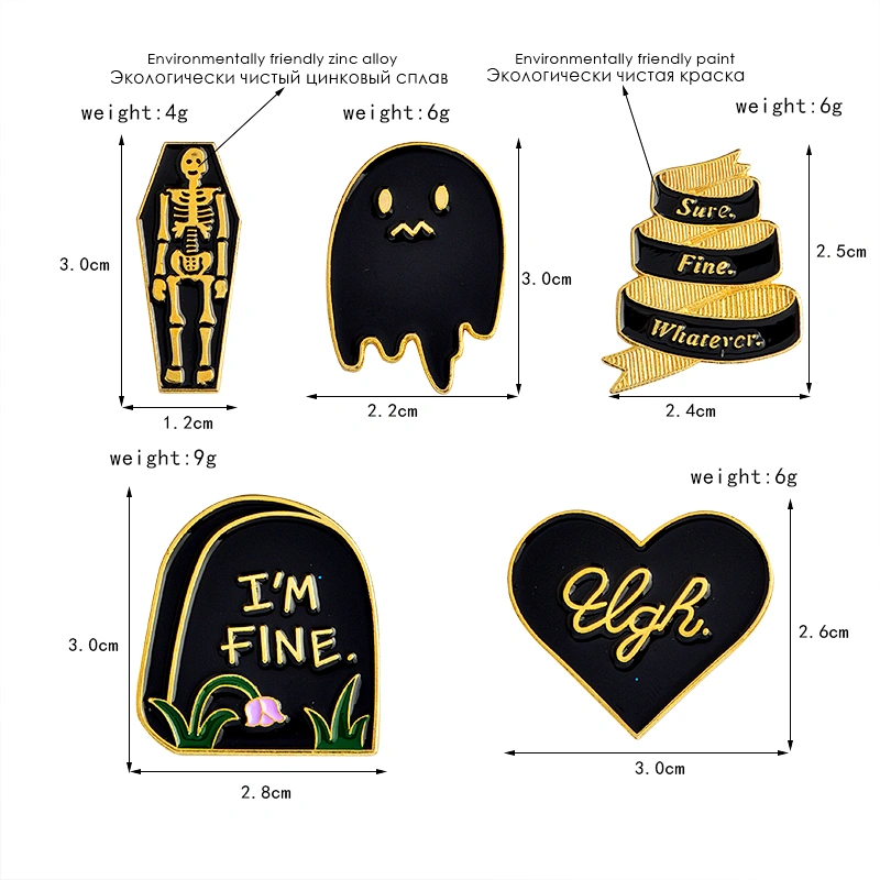 Promotion custom funny style metal enamel lapel pin