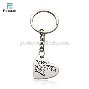 Promotional Gifts Cheap Customized Heart Shaped Blank Keychain