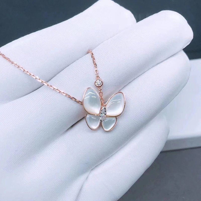 Rose Gold Color Silver Color Necklaces Butterfly Pendant Necklace