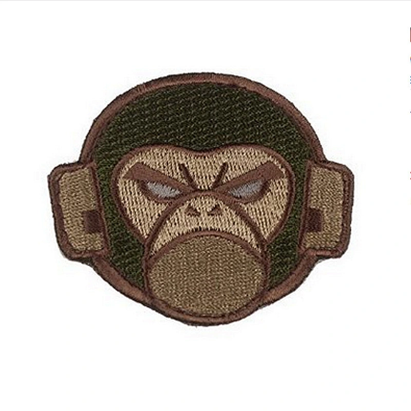 Custom Angry Monkey Embroidery Patches For T-shirts
