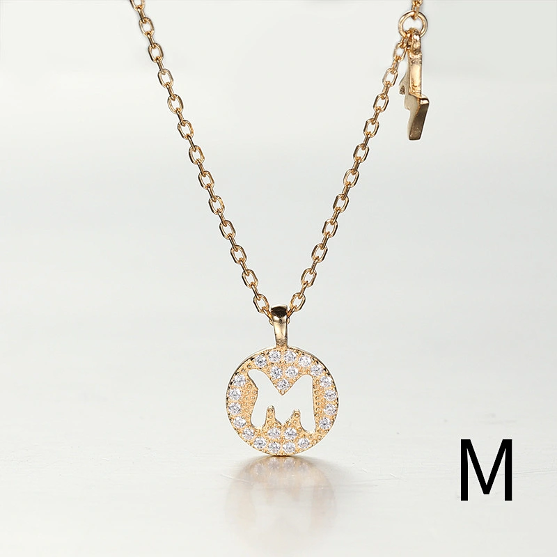 S925 sterling silver European and American jewelry creative Letters A-Z Necklace for Female/Girfriend
