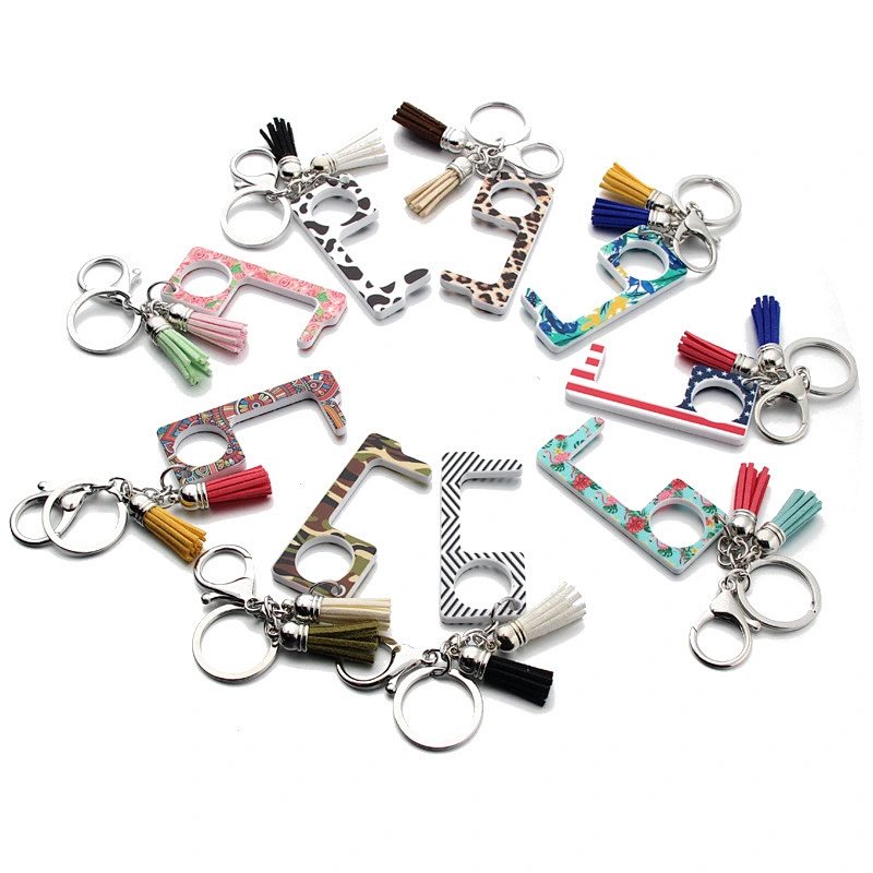 Factory Wholesale In Stock CMYK Printing Custom Logo Acrylic Hands Free Door Opener