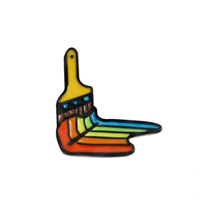 Custom Palette Pin Strip Brush Enamel Pin