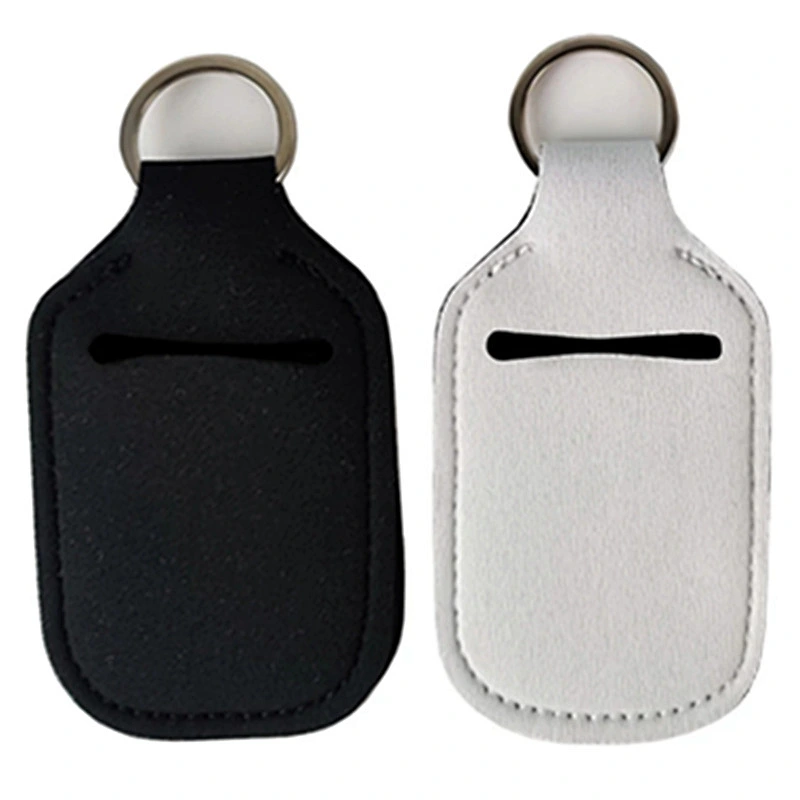 Diving Fabric Perfume Lipstick 30ml Hand Sanitizer Bottle with Holder Keychain