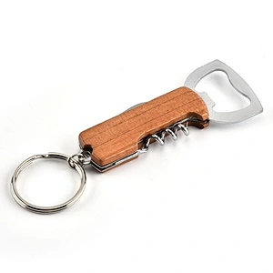 Wooden Handle Multiple Bottle Opener keychain