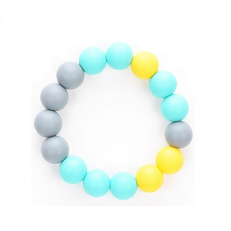 Low Price Promotional Oem Single Color Wristbands Silicone Bead Bracelet