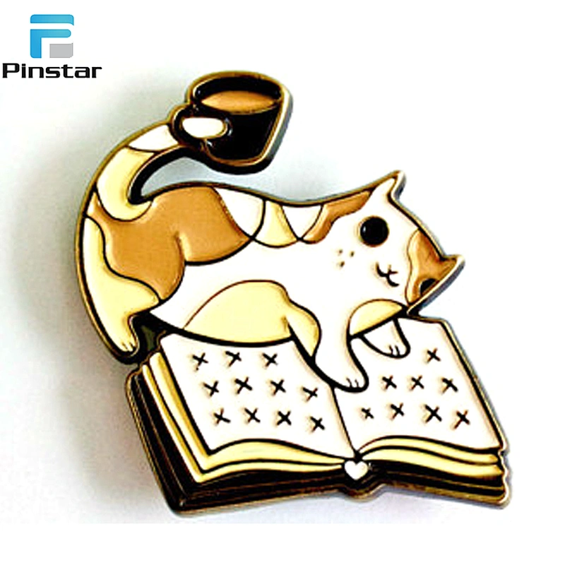 Wholesale custom magic book soft enamel lapel pin factory