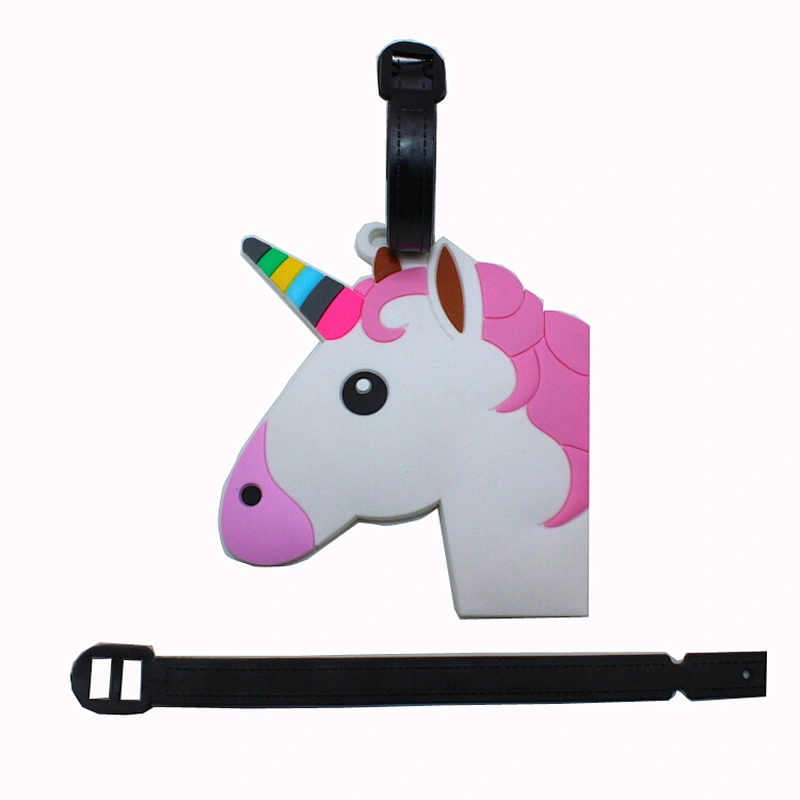 Unicorn Design Paper Card Custom Rubber Luggage Tag