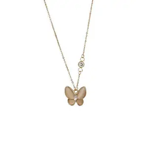 Rose Gold Color Silver Color Necklaces Butterfly Pendant Necklace
