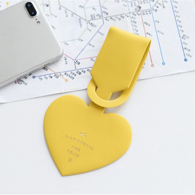 Heart Shape Personalized Blank Silicone Luggage Tags