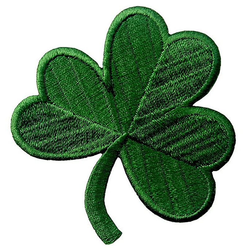 OEM factory custom clover shape embroidery patches