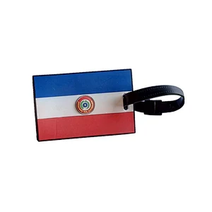 Bulk 3D Flag PVC rubber luggage tag