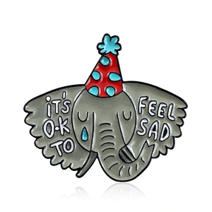 zinc alloy elephant custom metal soft enamel pins