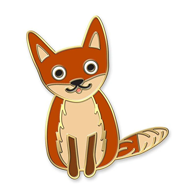 Wholesale custom metal soft enamel cute otter shape lapel pins