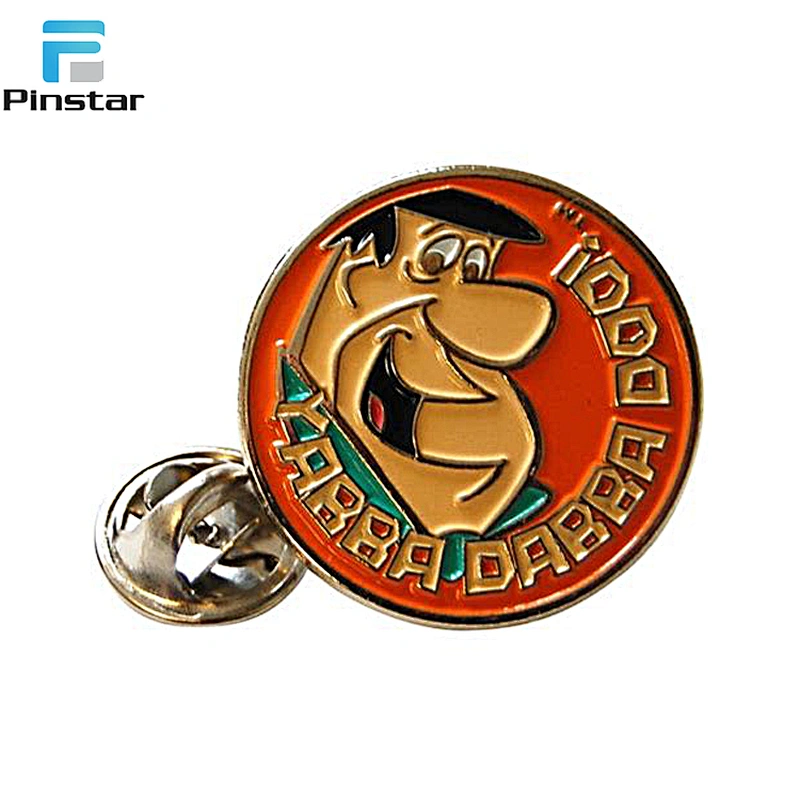 China supplies enamel metal craft cartoon letter lapel pin