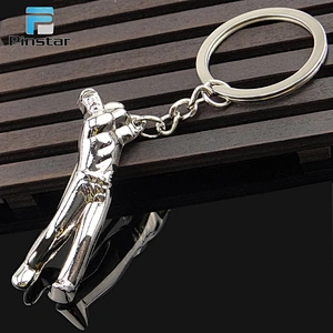 China factory customized made engraved men golf sport keychains