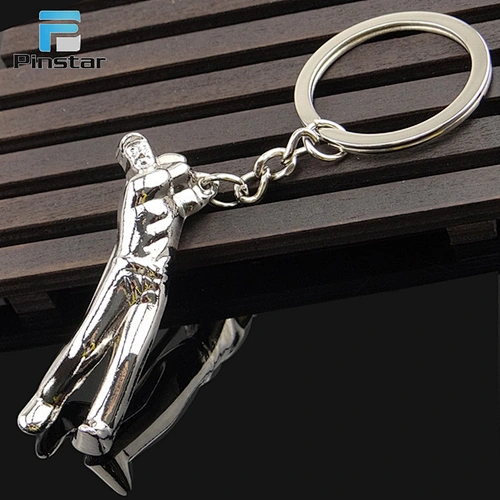 China factory customized made engraved men golf sport keychains