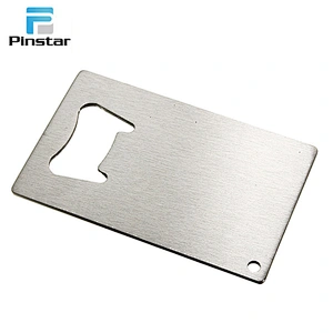 2017 hot sales custom logo flat steel blank credit card beer bottle opener