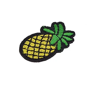 Custom Pineapple Shape Embroidery Patches For T-shirts