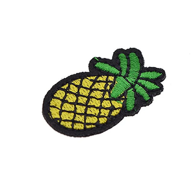 Custom Pineapple Shape Embroidery Patches For T-shirts