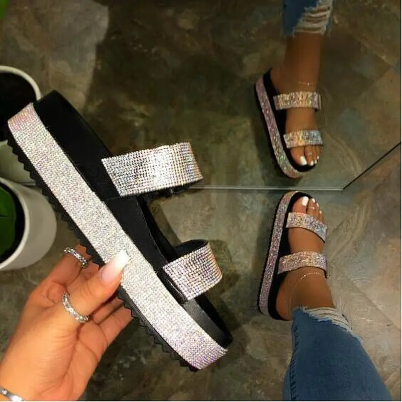 Beach Flat Shoes Flat Sandal Beautiful Bow slippers for ladies bandana slides