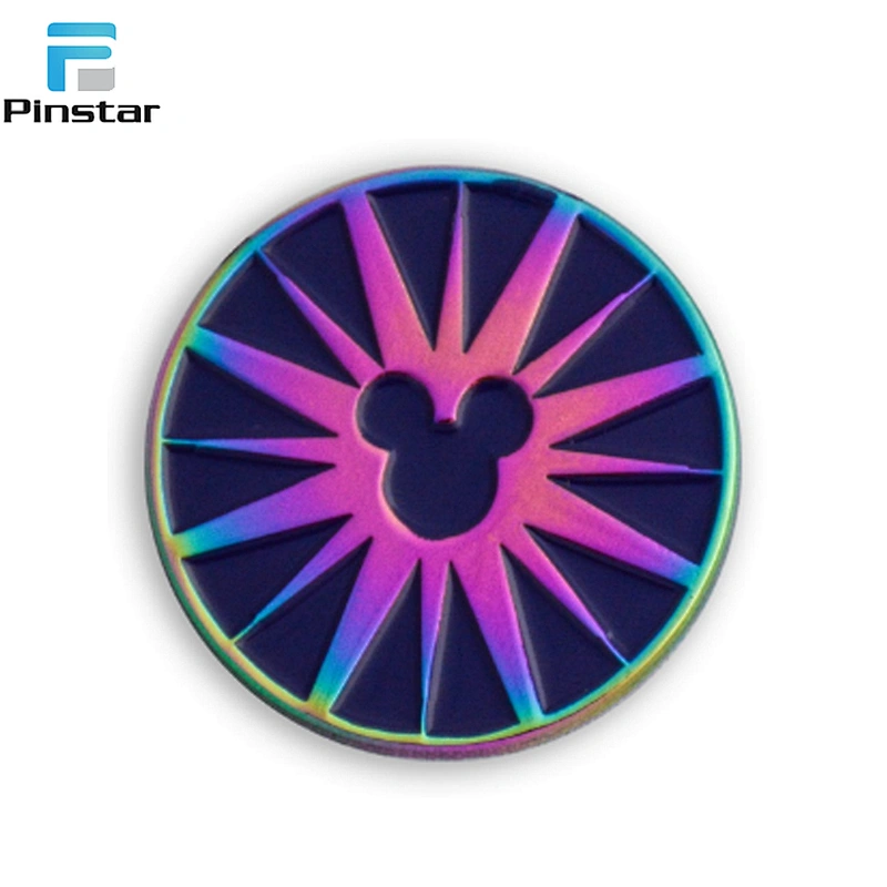 Custom rainbow metal soft enamel colourful lapel pin badge making