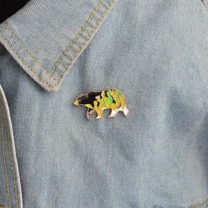 Gold Plating Cute Colorful Bear Animal Metal Lapel Pin Soft Enamel Pin Custom