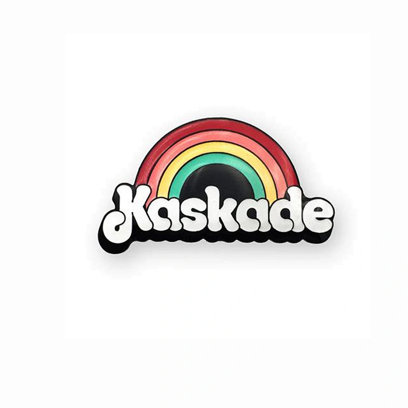 die casting alloy custom rainbow metal brooches pins