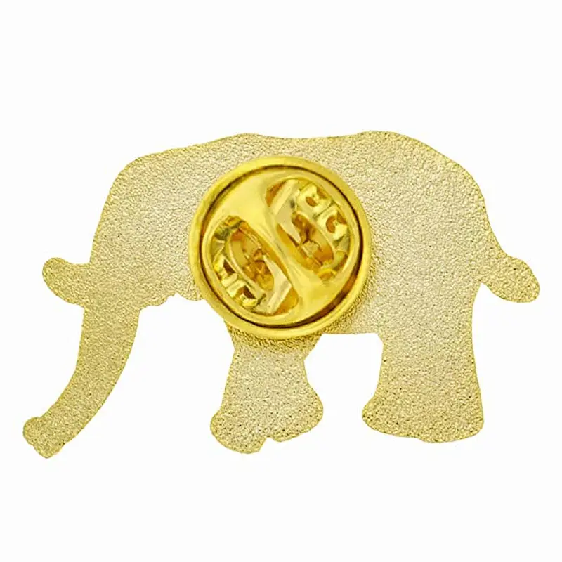 High quality Custom gold metal hard enamel elephant design lapel pin