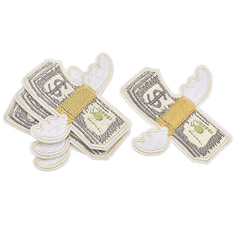 High Quality Wholesale Greenback Custom Embroidered Patches